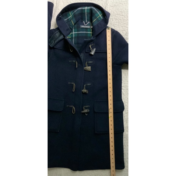 RARE Vintage 80s Brooks Brothers Wool Hooded Duffle Coat 44 , size XL - Picture 9 of 11